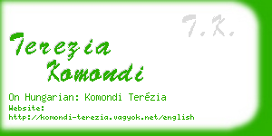 terezia komondi business card