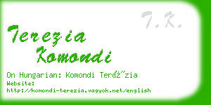 terezia komondi business card